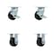 Service Caster 4 Inch Polyolefin Caster Set with Ball Bearings 2 Brakes 2 Swivel Locks SCC SCC-30CS420-POB-TLB-2-R420-2 - alternate 1